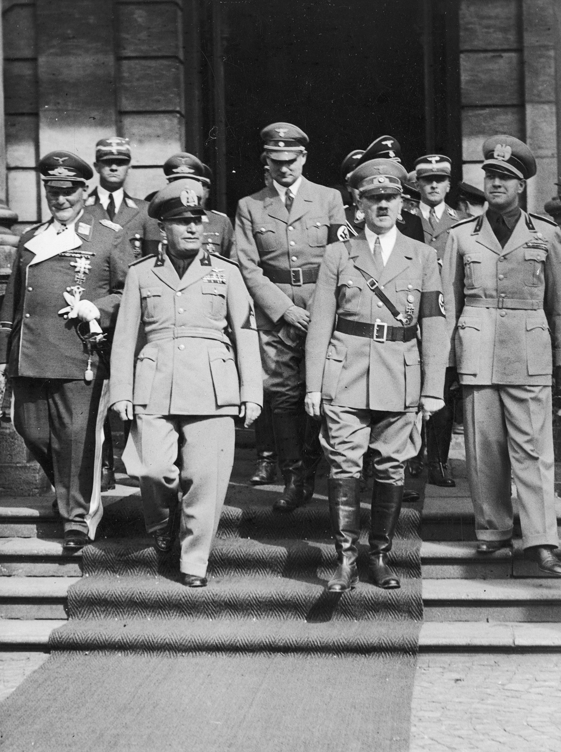 Benito Mussolini, Adolf Hitler, Hermann Göring, Heinrich Himmler and Galeazzo Ciano Munich Conference